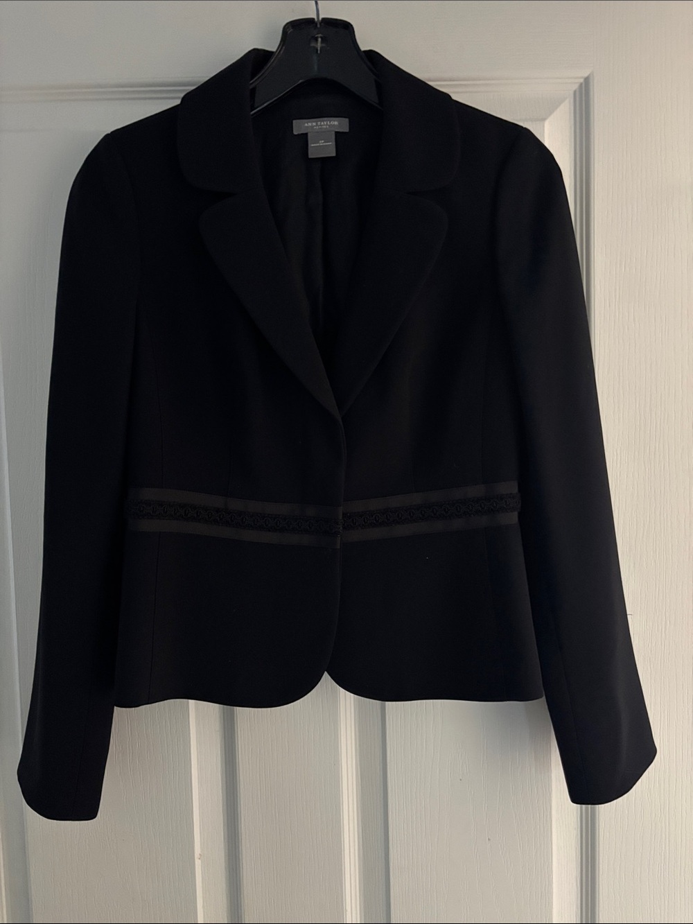 Ann Taylor Black Women's Fitted Blazer Jacket Sz 2P